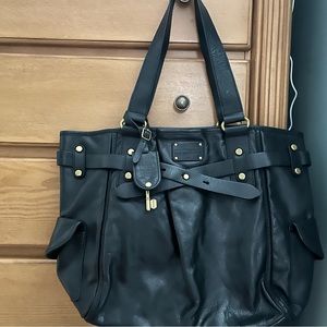Fossil Black Leather Spacious Tote